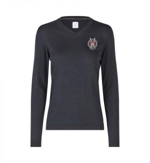 Feinstrick-Pullover, Damen, V-Neck